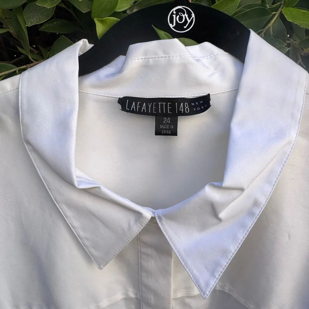 Lafayette 148 white tunic with pockets - Picture 2 of 5